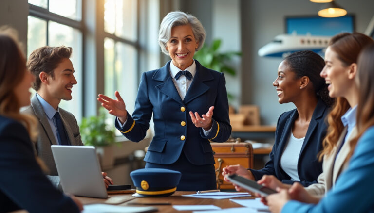 découvrez comment une ancienne hôtesse de l'air transforme son expérience en lançant une agence de recrutement dédiée aux équipages aériens. une initiative unique qui allie passion du ciel et expertise du secteur!