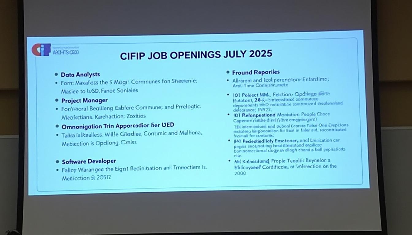 découvrez les opportunités de carrière au cifip avec l'ouverture de nouveaux postes à partir du 6 juillet 2025. rejoignez une équipe dynamique et participez à des projets innovants dans un environnement de travail stimulant.